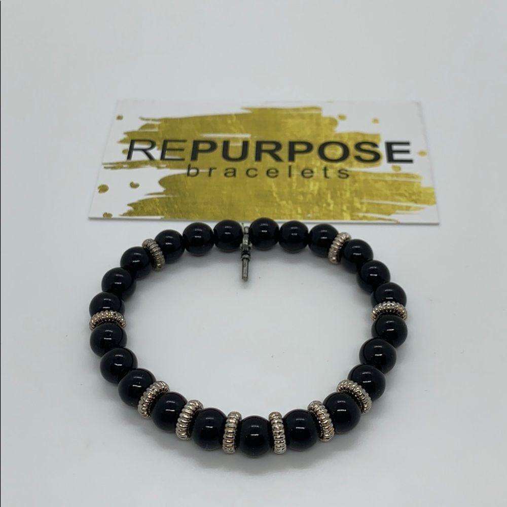 NWT Black & Silver Bracelet